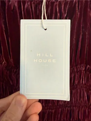 Hill House Home The Jasmine Nap Dress in burgundy velvet - XS - NWT thumbnail 4