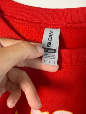 Gildan Red Graphic Crewneck Sweatshirt thumbnail 3