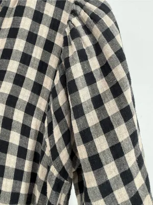 Anthropologie little lies Contrast Gingham Dress size small thumbnail 6