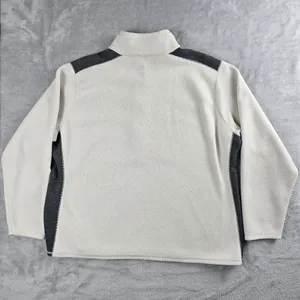 Eddie Bauer Reversible Long Sleeve 1/4 Zip Sweater Womens Size XL Gray/Cream thumbnail 12