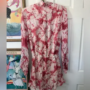 Rococo Sand Ava Rosewood Tie Dye Print Faux Wrap thumbnail 5
