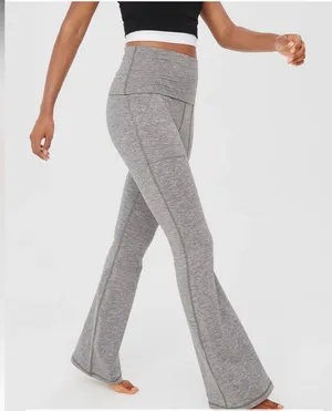 OFFLINE By Aerie The Hugger High Waisted Foldover Flare Legging thumbnail 1