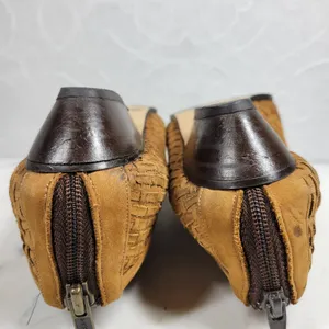 Amoura Papa Jimenez Mule Bootie Shoes Women 7.5 Brown Woven Slip On Pointed Toe thumbnail 13