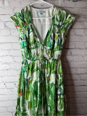 Antonio Melani Victoria tropical print v neck maxi dress size 0 thumbnail 3