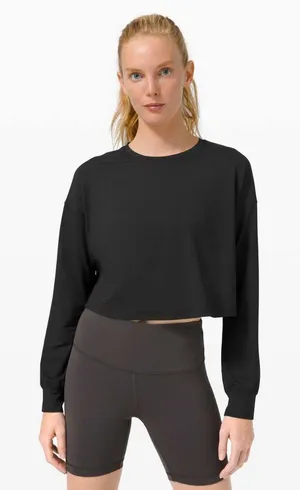 Lululemon Muscle Love Long Sleeve Women's Size Medium in Black thumbnail 1