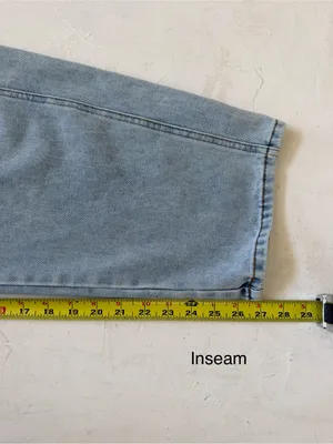 SHEIN Woman Baggy Barrel Jeans Casual Light Blue Size 10 thumbnail 9