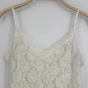 By Anthropologie Lace Camisole XL Ivory Coquette Romantic Boho Layering Floral thumbnail 4