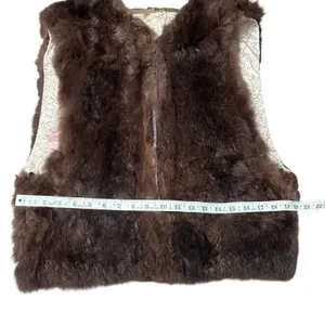 Genuine‎ Fur Vest Size Medium Brown thumbnail 6
