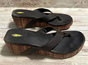 Volitale Platform Sandal Women’s Size 10 Brown Leather thumbnail 3