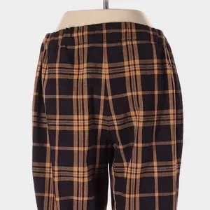 Wilfred Darontal Yellow Brown Plaid Trousers Straight Leg Size 2 Academia Preppy thumbnail 6