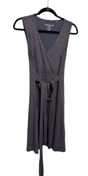 Toad & Co large gray designed dress gorpcore outdoor athleisure swing skater thumbnail 1