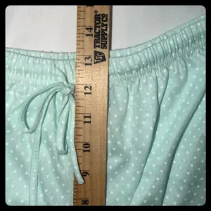 Pink Label Pajama Set Womens Mint Green Polka Dot Lace Trim Sleepwear Small thumbnail 9
