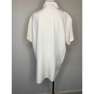 Cream Jacque & Koko Silk Short Sleeve Button Up Shirt Sz 18/20 thumbnail 2
