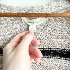 Onetheland striped soft cardigan size medium thumbnail 6