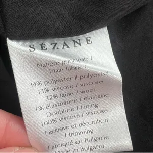 Sézane Naya Flannel Black White Check Blouse Sz‎ 36 US 4 thumbnail 7