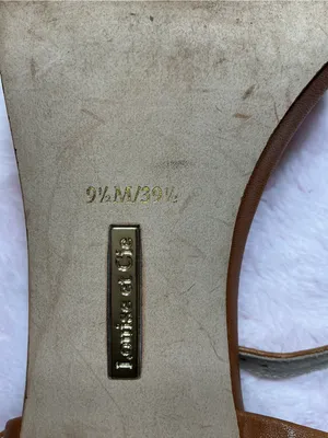 Louise et Cie Cognac Leather Ankle-Strap Block Heels thumbnail 6