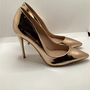 Steve Madden Daisie Metallic Rose Gold point toe heels. Size 8 thumbnail 8