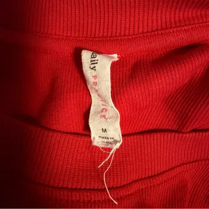 Daily Practice Anthropologie Red Ribbed Drawstring Mini Dress M Pockets thumbnail 6
