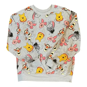 Disney Winnie The Pooh Sweatshirt Med 8-10 Blue Pooh, Tigger, Eeyore, Piglet thumbnail 1