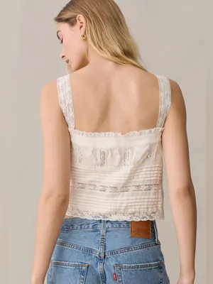 NWT Few Moda Misty Top size 2 Cream lace tank sorella LoveShackFancy thumbnail 2