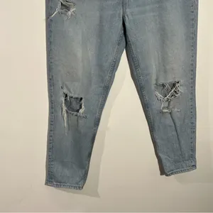 Zara High Waist‎ Ripped Jeans Size 6 Casual Streetwear Y2K Grunge Off-Duty thumbnail 3