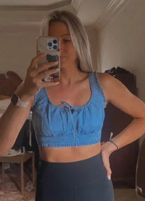 Blue Jean Crop Top thumbnail 2