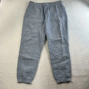 Athleta Sz 12 Retreat Linen Pull On Jogger Pants in Chambray Blue Women’s 531704 thumbnail 2
