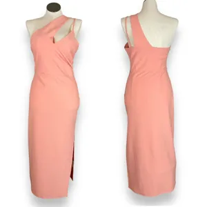 Abercrombie & Fitch Dress Crossover Bodice NWT‎ FLAWS Peach Pink Size Large thumbnail 5