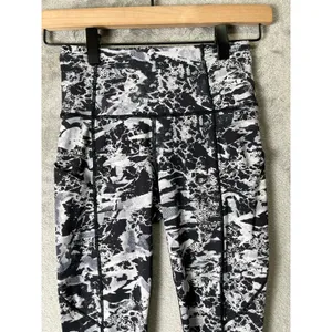 Lululemon Fast & Free‎ 7/8 Tight II *Nulux 25" Interlaced Starlight Black Size 2 thumbnail 2