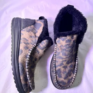 Hey Dude Leopard Print Slip-On Slipper in Brown and Black thumbnail 6