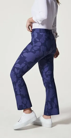 Spanx sunshine kick flare pant small floral print thumbnail 1