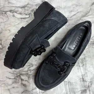 Ateliers Kai Chunky Platform Loafers Black made in Italy size 37 office goth thumbnail 1