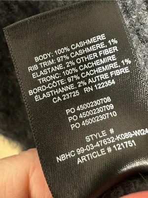 Aritzia Charcoal Gray 100% Cashmere Chunky Ribbed Knit Sweater Large thumbnail 8