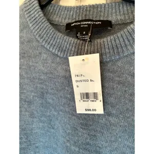 French Connection Dusty Blue Sweater size‎ S NWT Damaged thumbnail 2