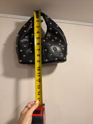 NWOT Dolce Vita Dahlia Studded Hobo HandBag Black Stella with Gold Accents thumbnail 5