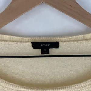 J. Crew Cream‎ Lightweight Linen Relaxed Fit Long Sleeve Sweater Size S thumbnail 2