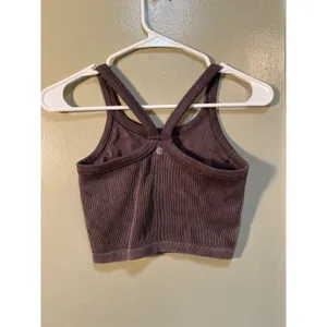 Harmony Balance Women's Size XS Y-Back Tank Top Ribbed Mocha Mineral Wash Brown thumbnail 4