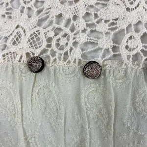 Anthropologie Ivory Verb Josephine Boho Lace Tunic Long Sleeve Mini Dress Small thumbnail 6