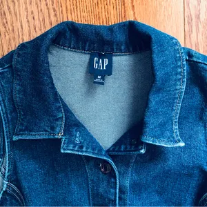Gap Collared Mini Denim Shift Medium-Wash Casual Dress Women’s Size Medium thumbnail 5