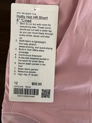 Lululemon Pink Hotty Hot Shorts 4" Size 12 thumbnail 3