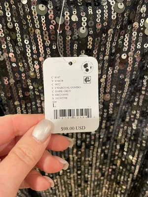 Free People Charcoal Combo Sequin Slip Dress thumbnail 2