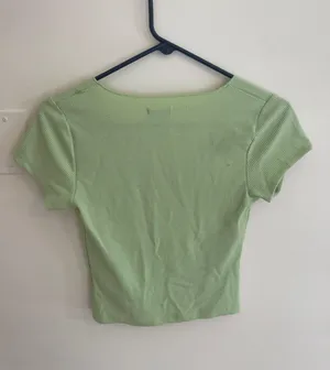 Wild Fable Green V Neck Top thumbnail 3