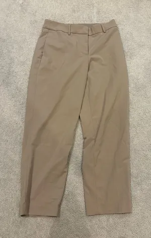 H and m classic tailored crop pants in light khaki thumbnail 1