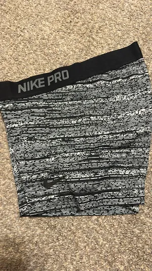 Black White Nike Dri-Fit Spandex Pro Shorts S thumbnail 2