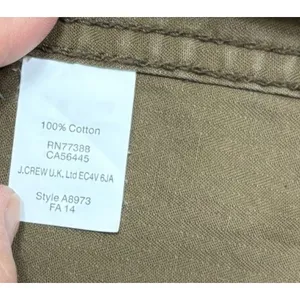 J.‎ Crew Jacket Brown Button Up Lightweight Utility Drawstring Waist Military S thumbnail 5