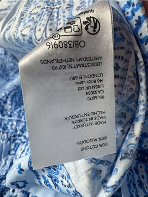 Anthropologie Somerset Mini Dress Blue Scarf Print S thumbnail 6