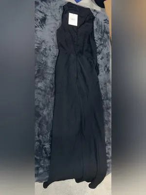 Hello Molly Distant Love Satin Maxi Dress in Black Size 6 New with tag thumbnail 7