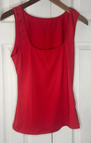 SheIn Red Square Neck Tank Top Women's Medium thumbnail 1