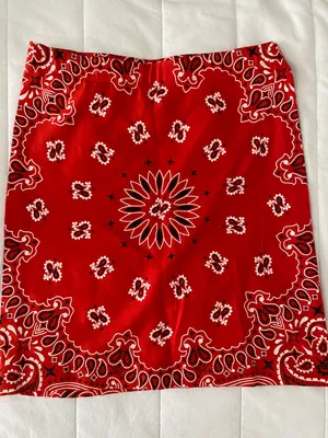 Forever 21 Red Bandana Bodycon Skirt thumbnail 4