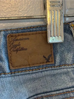 American Eagle Outfitters Light Gray Rolled Hem Denim Shorts thumbnail 4